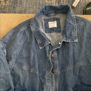 Chic Soul Indigo Shirt Jacket